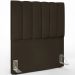 Cabeceira Cama Box Solteiro 100 cm Dália W01 Suede Marrom - Lyam Decor