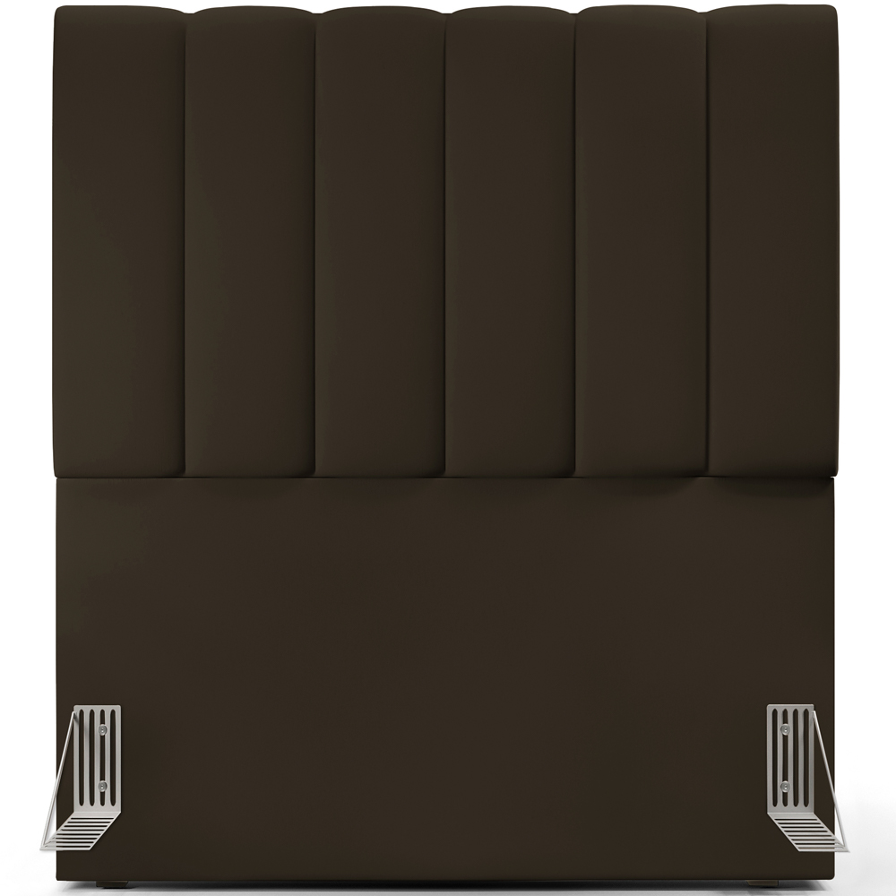 Cabeceira Cama Box Solteiro 100 cm Dália W01 Suede Marrom - Lyam Decor