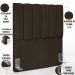 Cabeceira Cama Box Solteiro 100 cm Dália W01 Suede Marrom - Lyam Decor