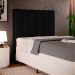 Cabeceira Cama Box Solteiro 100 cm Dália W01 Suede Preto - Lyam Decor