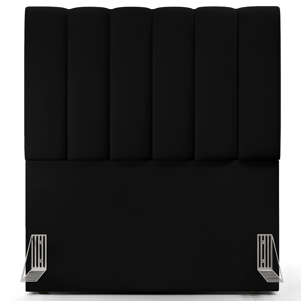 Cabeceira Cama Box Solteiro 100 cm Dália W01 Suede Preto - Lyam Decor
