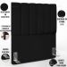 Cabeceira Cama Box Solteiro 100 cm Dália W01 Suede Preto - Lyam Decor