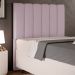 Cabeceira Cama Box Solteiro 100 cm Dália W01 Suede Rosê - Lyam Decor