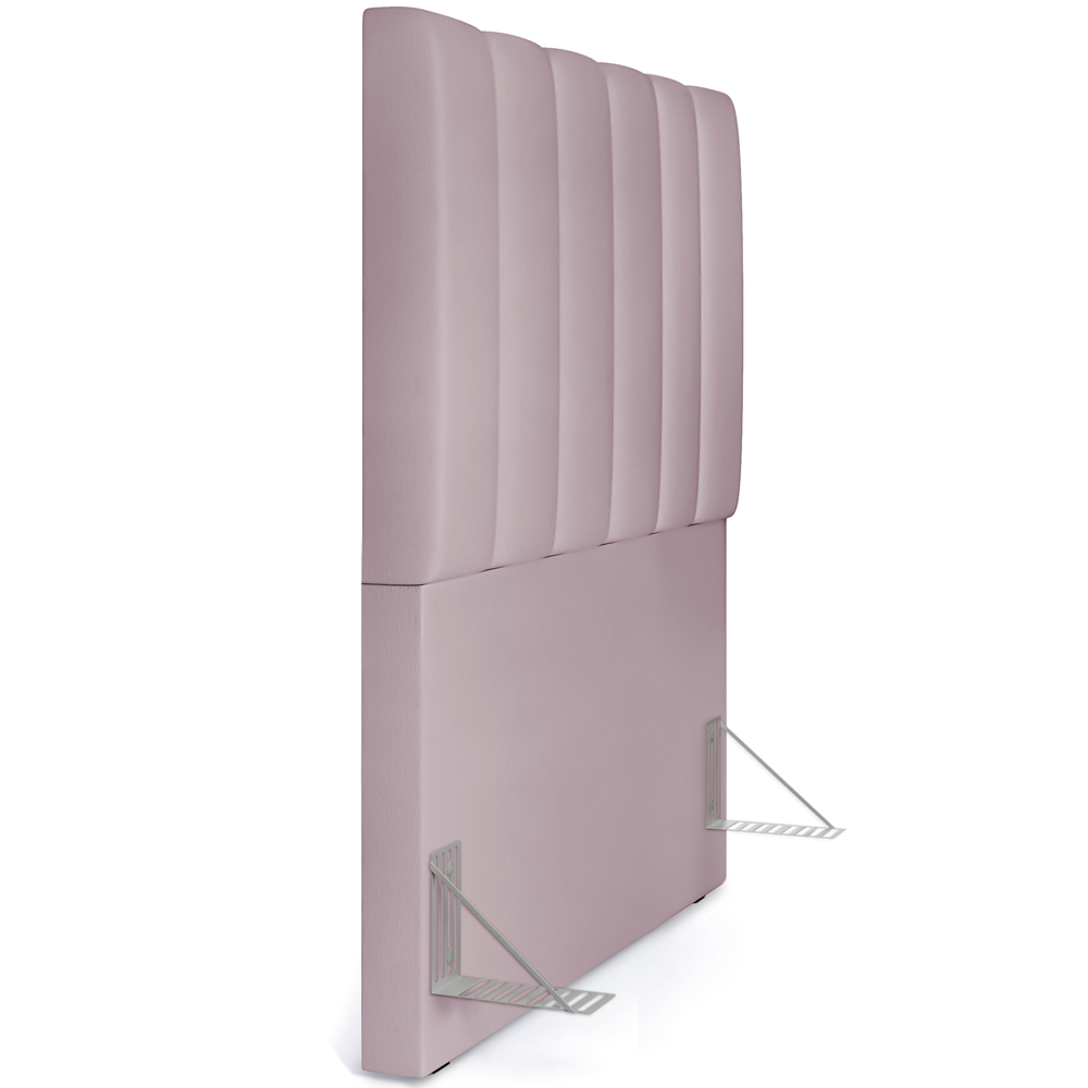 Cabeceira Cama Box Solteiro 100 cm Dália W01 Suede Rosê - Lyam Decor