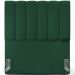 Cabeceira Cama Box Solteiro 100 cm Dália W01 Suede Verde Musgo - Lyam Decor