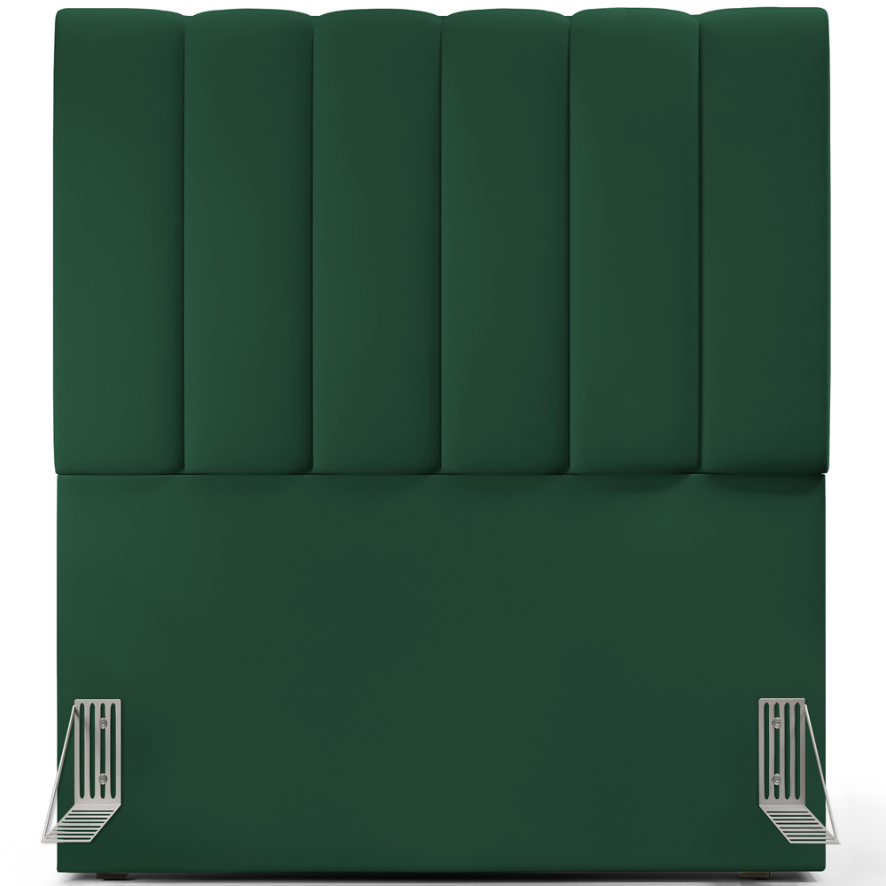 Cabeceira Cama Box Solteiro 100 cm Dália W01 Suede Verde Musgo - Lyam Decor