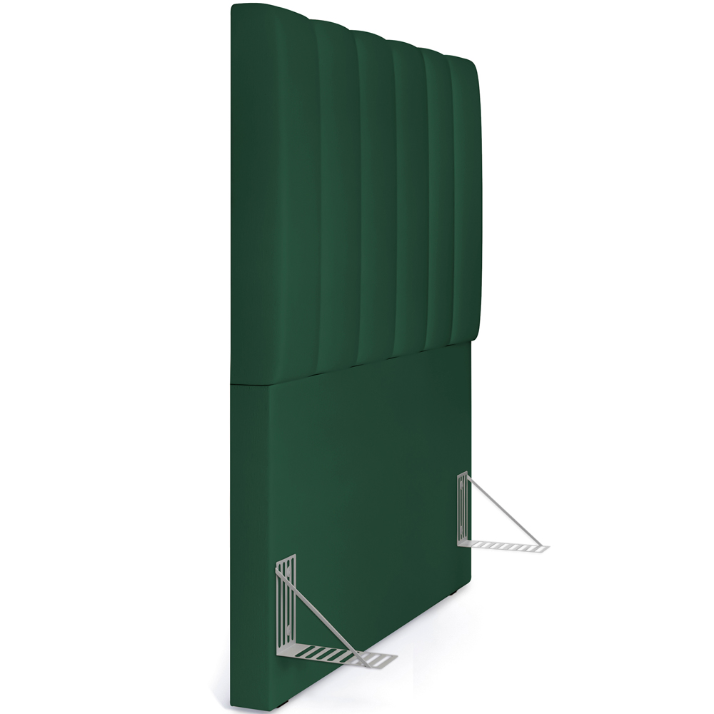 Cabeceira Cama Box Solteiro 100 cm Dália W01 Suede Verde Musgo - Lyam Decor