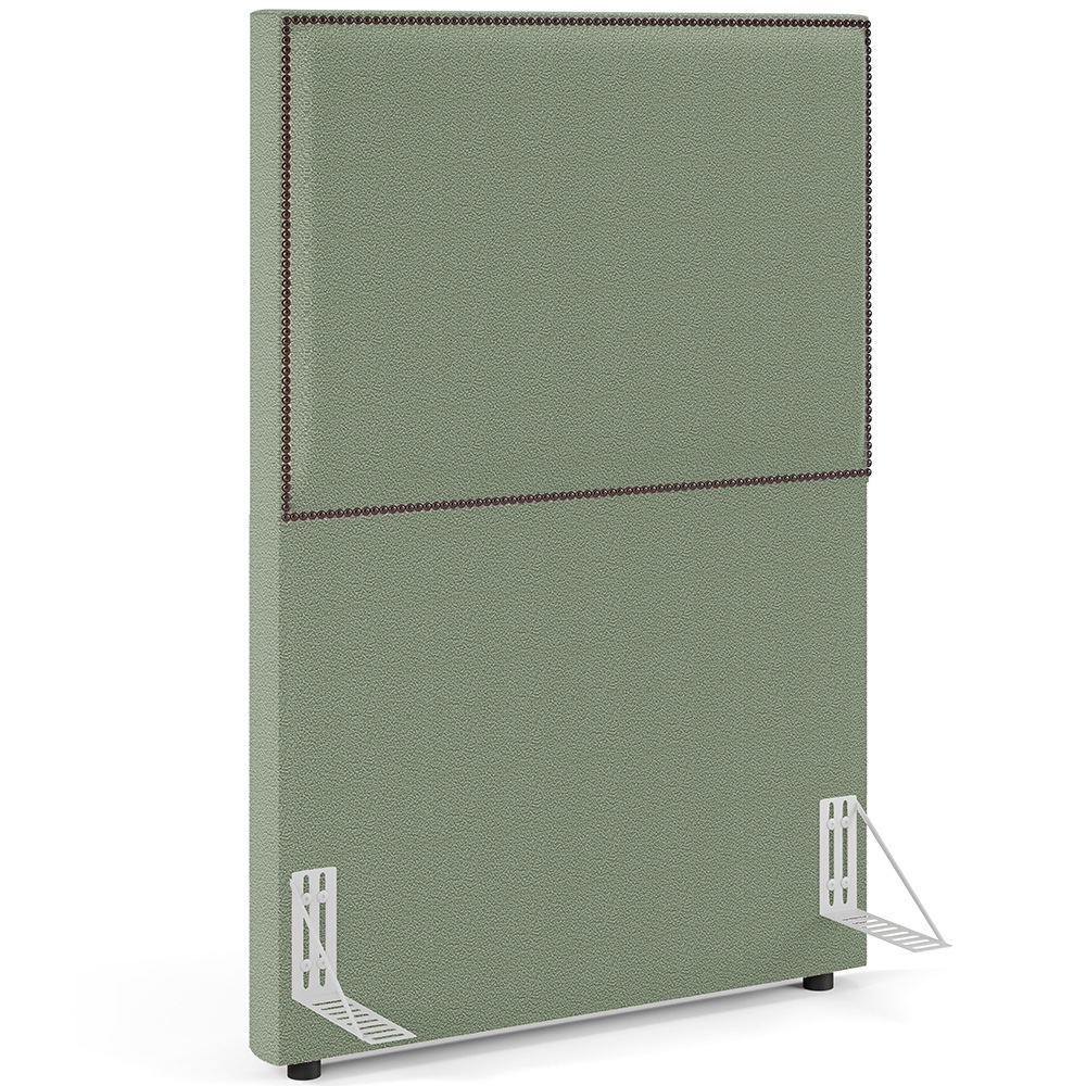 Cabeceira Cama Box Solteiro Com Tachas 100 cm Vicenza L02 Bouclê Oliva - Lyam Decor