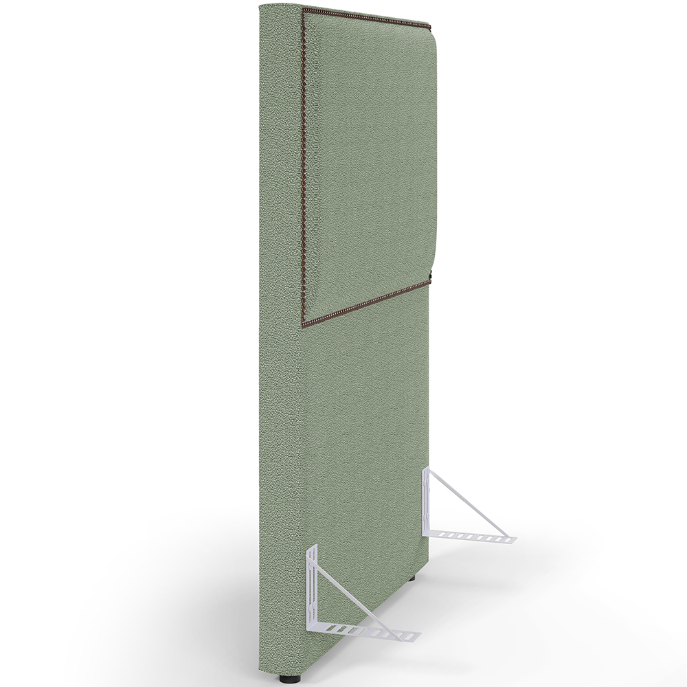 Cabeceira Cama Box Solteiro Com Tachas 100 cm Vicenza L02 Bouclê Oliva - Lyam Decor