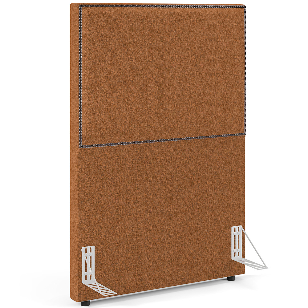 Cabeceira Cama Box Solteiro Com Tachas 100 cm Vicenza L02 Bouclê Terracota - Lyam Decor