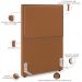 Cabeceira Cama Box Solteiro Com Tachas 100 cm Vicenza L02 Bouclê Terracota - Lyam Decor