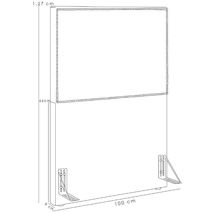 Cabeceira Cama Box Solteiro Com Tachas 100 cm Vicenza L02 Couríssimo Camel - Lyam Decor