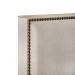 Cabeceira Cama Box Solteiro Com Tachas 100 cm Vicenza L02 Linho Bege - Lyam Decor