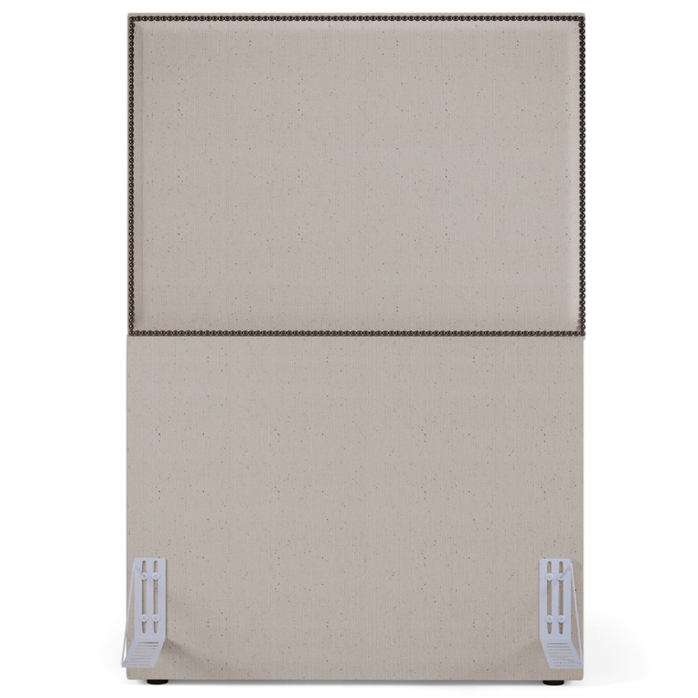 Cabeceira Cama Box Solteiro Com Tachas 100 cm Vicenza L02 Linho Bege - Lyam Decor