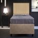 Cabeceira Cama Box Solteiro Com Tachas 100 cm Vicenza L02 Linho Bege Escuro - Lyam Decor
