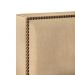 Cabeceira Cama Box Solteiro Com Tachas 100 cm Vicenza L02 Linho Bege Escuro - Lyam Decor