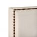 Cabeceira Cama Box Solteiro Com Tachas 100 cm Vicenza L02 Linho Champagne - Lyam Decor