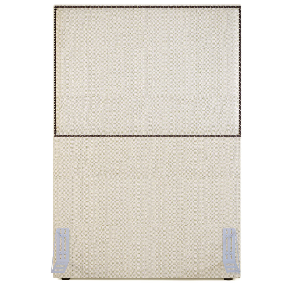 Cabeceira Cama Box Solteiro Com Tachas 100 cm Vicenza L02 Linho Champagne - Lyam Decor