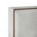 Cabeceira Cama Box Solteiro Com Tachas 100 cm Vicenza L02 Linho Cinza - Lyam Decor