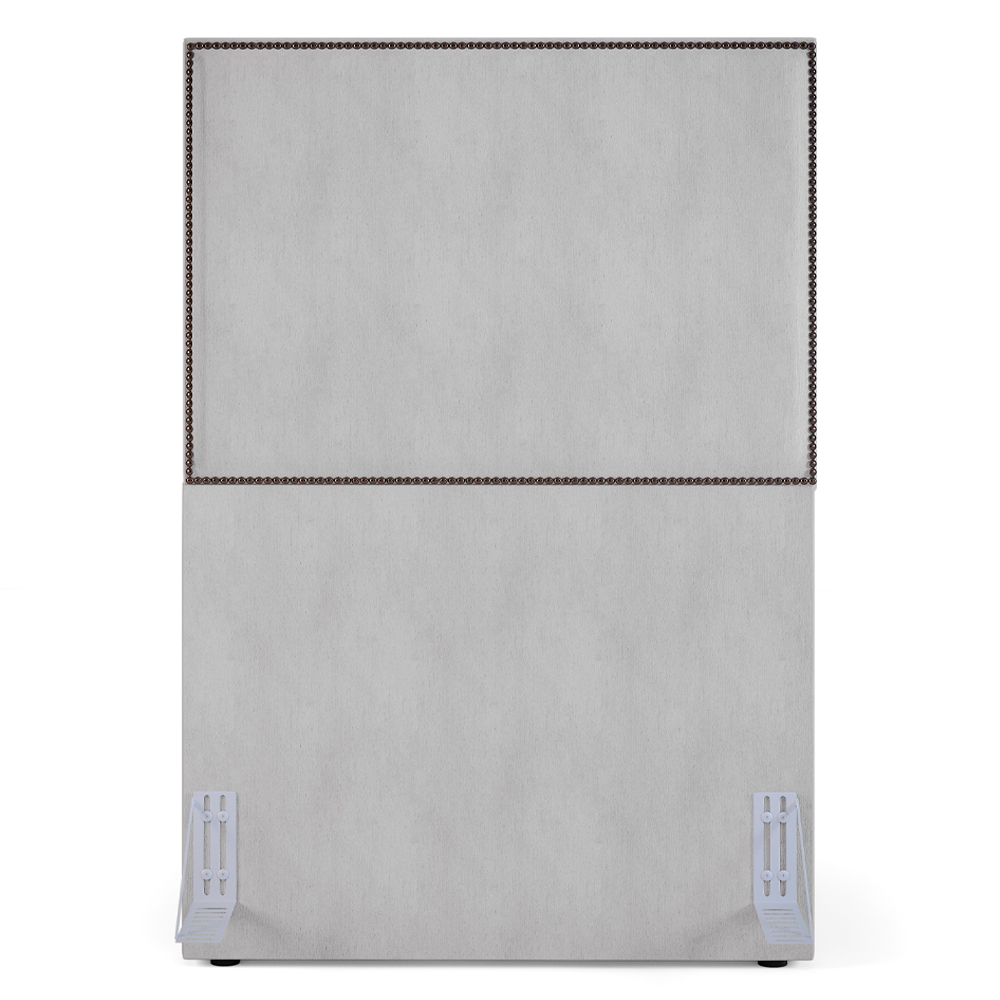 Cabeceira Cama Box Solteiro Com Tachas 100 cm Vicenza L02 Linho Cinza - Lyam Decor