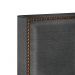 Cabeceira Cama Box Solteiro Com Tachas 100 cm Vicenza L02 Linho Cinza Escuro - Lyam Decor