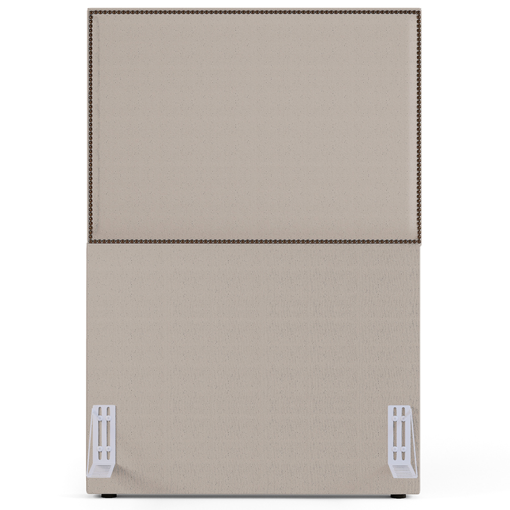 Cabeceira Cama Box Solteiro Com Tachas 100 cm Vicenza L02 Linho Cru - Lyam Decor