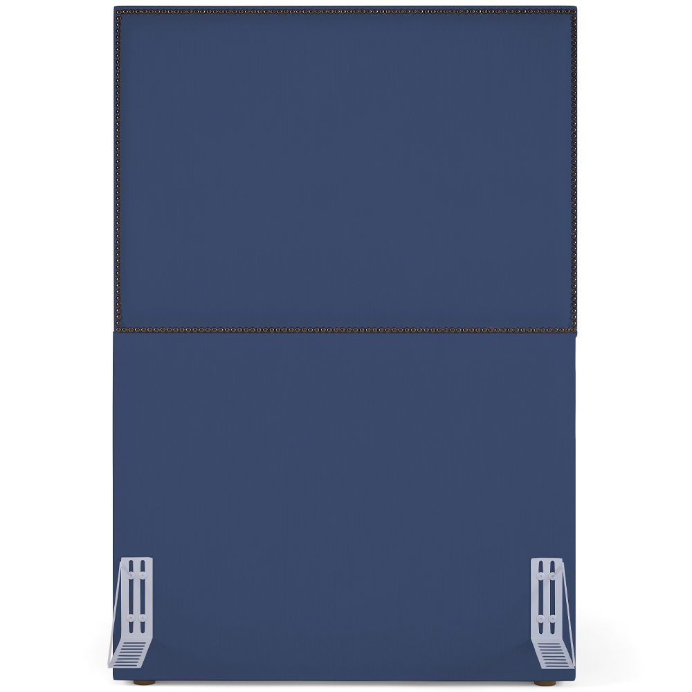 Cabeceira Cama Box Solteiro Com Tachas 100 cm Vicenza L02 Suede Azul Marinho - Lyam Decor