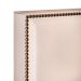 Cabeceira Cama Box Solteiro Com Tachas 100 cm Vicenza L02 Suede Bege - Lyam Decor