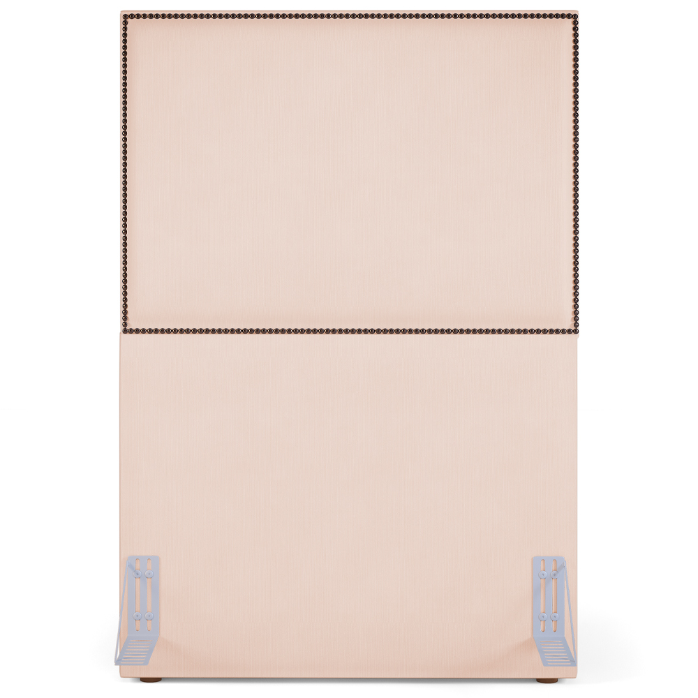 Cabeceira Cama Box Solteiro Com Tachas 100 cm Vicenza L02 Suede Bege - Lyam Decor