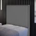 Cabeceira Cama Box Solteiro Com Tachas 100 cm Vicenza L02 Suede Cinza - Lyam Decor