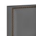 Cabeceira Cama Box Solteiro Com Tachas 100 cm Vicenza L02 Suede Cinza - Lyam Decor