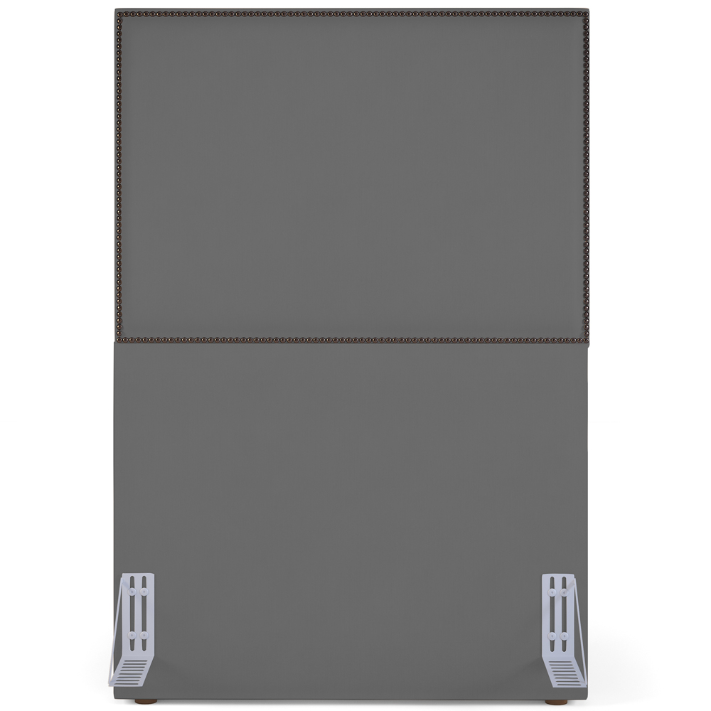 Cabeceira Cama Box Solteiro Com Tachas 100 cm Vicenza L02 Suede Cinza - Lyam Decor