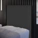 Cabeceira Cama Box Solteiro Com Tachas 100 cm Vicenza L02 Suede Preto - Lyam Decor
