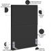 Cabeceira Cama Box Solteiro Com Tachas 100 cm Vicenza L02 Suede Preto - Lyam Decor
