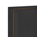 Cabeceira Cama Box Solteiro Com Tachas 100 cm Vicenza L02 Suede Preto - Lyam Decor