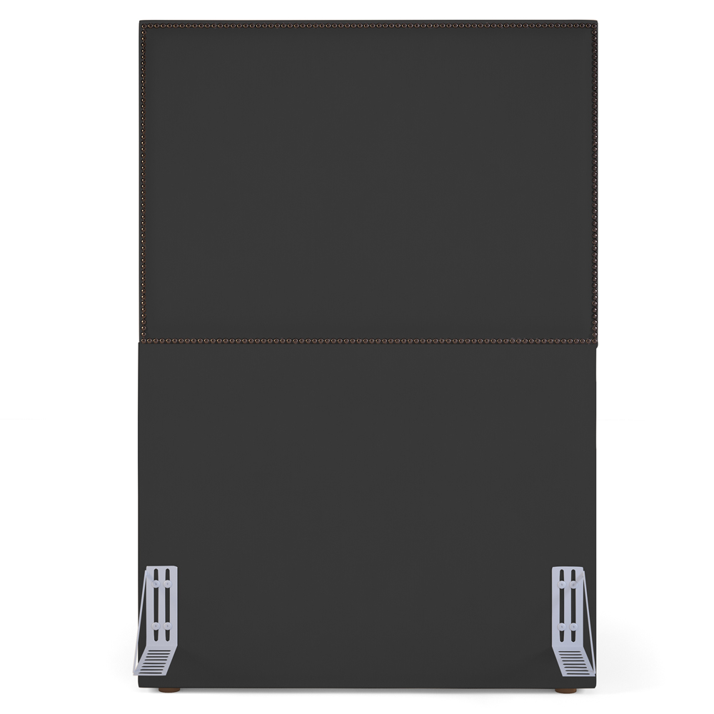 Cabeceira Cama Box Solteiro Com Tachas 100 cm Vicenza L02 Suede Preto - Lyam Decor