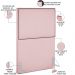 Cabeceira Cama Box Solteiro Com Tachas 100 cm Vicenza L02 Suede Rosê - Lyam Decor