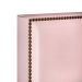 Cabeceira Cama Box Solteiro Com Tachas 100 cm Vicenza L02 Suede Rosê - Lyam Decor