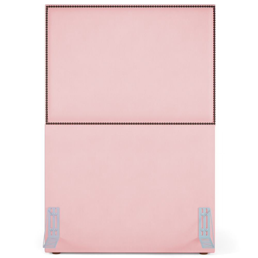 Cabeceira Cama Box Solteiro Com Tachas 100 cm Vicenza L02 Suede Rosê - Lyam Decor