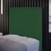 Cabeceira Cama Box Solteiro Com Tachas 100 cm Vicenza L02 Suede Verde Musgo - Lyam Decor