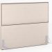 Cabeceira Casal Vicenza 140 cm Suede Bege L02 Com 02 Mesas de Cabeceira Work Branco - Lyam Decor