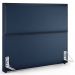 Cabeceira Casal Vicenza 140cm Facto Azul Marinho L02 E 2 Mesas De Cabeceira Work Branco - Lyam Decor