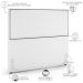 Cabeceira Casal Vicenza 140cm Facto Branco L02 Com 02 Mesas De Cabeceira Work Preto - Lyam Decor