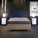 Cabeceira King Vicenza 195 Facto Azul Marinho L02 E 2 Mesas De Cabeceira Work Branco - Lyam Decor