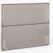 Cabeceira Queen Vicenza 160 cm Linho Bege L02 Com 02 Mesas de Cabeceira Work Branco - Lyam Decor
