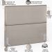 Cabeceira Queen Vicenza 160 cm Linho Bege L02 Com 02 Mesas de Cabeceira Work Branco - Lyam Decor