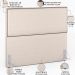 Cabeceira Queen Vicenza 160 cm Suede Bege L02 Com 02 Mesa de Cabeceira Work Preto - Lyam Decor