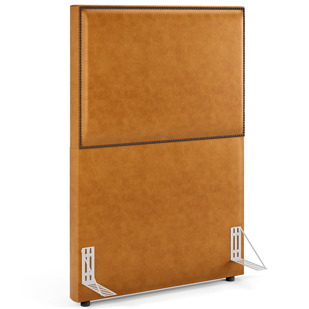 Cabeceira Solteiro Vicenza 100 L02 Couríssimo Whisky E 01 Mesa De Cabeceira Work Branco - Lyam Decor