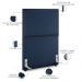 Cabeceira Solteiro Vicenza 100 L02 Facto Azul Marinho E 1 Mesa De Cabeceira Work Preto - Lyam Decor