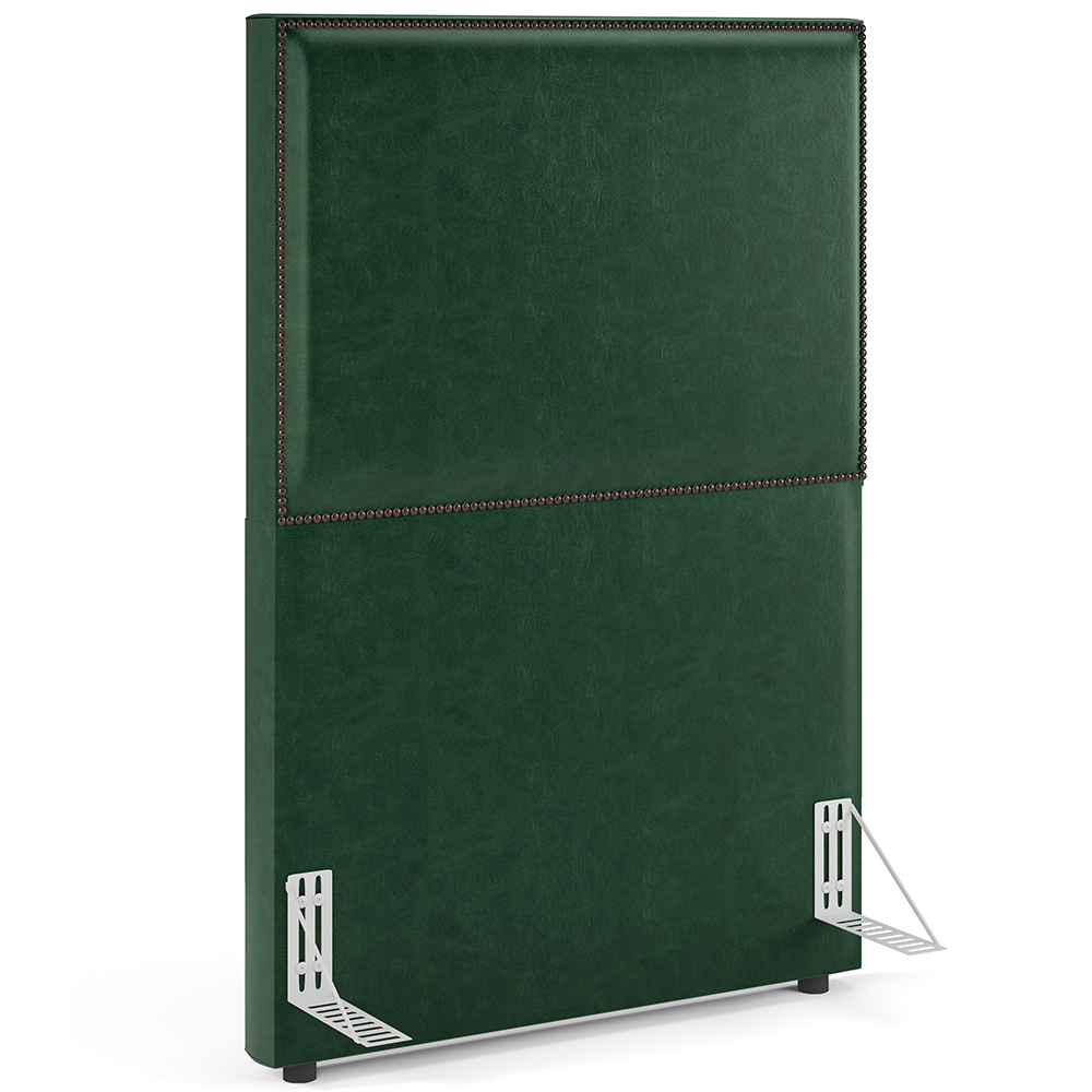 Cabeceira Solteiro Vicenza 100 L02 Facto Verde Musgo E 01 Mesa De Cabeceira Work Branco - Lyam Decor